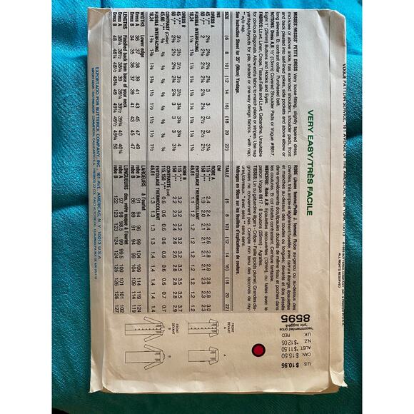 Vogue 8595 shirt dress pattern size 12 14 16 - Picture 3 of 6